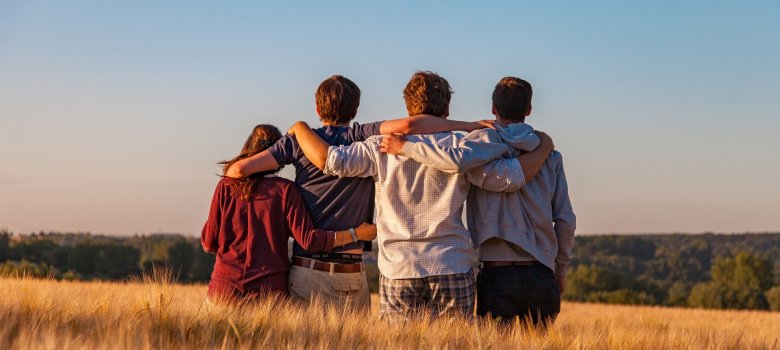 Group of 4 young people