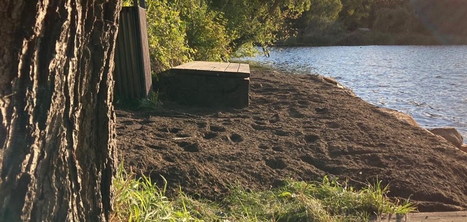 Land gewonnen - Sitzplatz wieder hergestellt