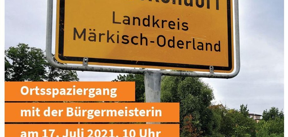 Ortsrundgang mit der Bürgermeisterin in Hennickendorf